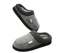 AHIOJEGX Pantuflas Hombre Invierno Zapatos De Invierno Algodón For Hombre, Cálidos, Con Forro Felpa, For Interior Y Exterior, Antideslizantes, A La Moda, Suaves Esponjosos(Grey,40-41)