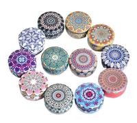 AHIOJEGX Vasos para Velas 12 tarros de Lata de Hierro de Colores Variados for Velas, latas vacías: fabricación de Velas DIY con Estuche de Almacenamiento for Especias secas y Dulces(12PCS Mixed)