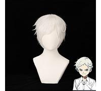 AHJSN Aplicable a Norman peluca corta cosplay disfraz de pelo sintético resistente al calor Halloween fiesta The Promised Neverland Role Play pelucas + gorro de peluca