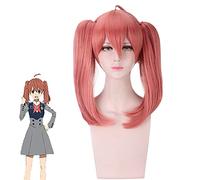 AHJSN Peluca de cosplay rosa para mujer, 40 cm, resistente al calor, pelo sintético de Peruca, peluca para disfraz