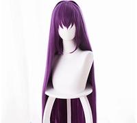 AHJSN Se aplica a Fate/GrandOrder Scathach Cosplay pelucas de fibra sintética de alta temperatura, pelo largo y liso, incluye red para el pelo