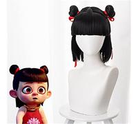 AHJSN Se aplica a la película de anime Nuzar Nalakuvara Nezha Cosplay peluca resistente al calor pelo sintético Ne Zha Young disfraz de rol pelucas Pelucas