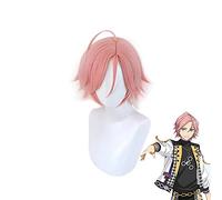 AHJSN Se aplica a las pelucas de pelo sintético resistente al calor de Oukawa Kohaku rosa de Anime Ensemble Stars
