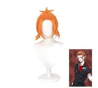 AHJSN Se aplica a Twisted Wonderland Cater Cosplay Diamond pelucas naranja corto resistente al calor peluca sintética Pelucas + redecilla gratis