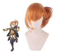 AHJSN Se aplican a Princess Connect! Re Dive Mingi Cosplay pelucas de cola de caballo naranja resistente al calor peluca sintética para fiesta de carnaval de Halloween