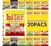 Ahlgrens Bilar Mix Set 20 paquetes - Elija cualquier paquete de muchos sabores Sueco - Caramelos de malvavisco - Coches - Caramelos de goma - Dulces