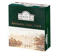 Ahmad Tea - Earl Grey Aromático Pack de 100 bolsas de té negro 2 g con cinta