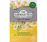 Ahmad Tea - Infusión de té de manzanilla y citronela, 20 bolsas, 30 g