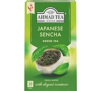 Ahmad Tea Japanese Sencha - Te verde con hojas tradicionales - Bolsitas de te selladas individualmente con 1,8 g de te por porcion - 20 bolsitas de te (paquete de 1)