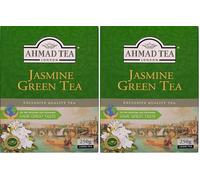 Ahmad Tea - Jasmine Green Tea - Té verde con flores de jazmín - 250 g de té suelto (Paquete de 2)