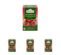 Ahmad Tea Raspberry Pomegranate | Te verde de frambuesa y granada | 20 bolsitas de te | 1 paquete (Paquete de 4)