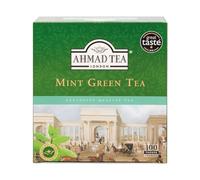 Ahmad Tea - Té verde con menta - Paquete grande - Bolsa de té de doble cámara con cinta de 2 g por porción - 100 bolsitas de té, 200g