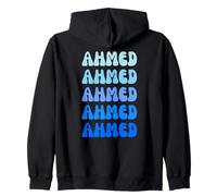 Ahmed Retro Name Stack Design Sudadera con Capucha