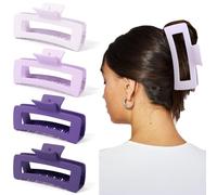 Ahoney Pinzas de garra extra grandes de 5 pulgadas para cabello grueso y largo, clip gigante XL, clip de gran tamaño, pinzas de mandíbula jumbo de plátano mate, accesorios para el cabello para mujeres