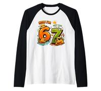Ahora Estoy 6 El próximo año seré 7 Capibara 67 Cumpleaños Niños Niña Camiseta Manga Raglan