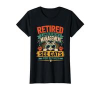 Ahora Jubilado bajo Nueva administración Ver Todos mis Gatos para más Detalles Camiseta gráfica económica, Mujer, Negro, XS
