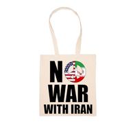 Ahora La Guerra Con Irán Bolsa De Compras Beige Durable Reutilizable Eco Friendly Reusable Shopping Bag