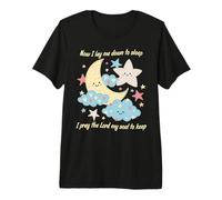 Ahora me acosté a Dormir Oración Lindo Católico Camiseta Premium