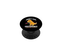 Ahora Soy imparable Amarillo T Rex Divertido PopSockets PopGrip Adhesivo