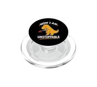 Ahora Soy imparable Amarillo T Rex Divertido PopSockets PopGrip para MagSafe