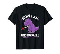 Ahora Soy imparable púrpura T Rex Divertido Camiseta