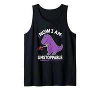 Ahora Soy imparable púrpura T Rex Divertido Camiseta sin Mangas