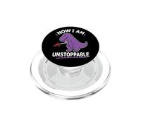 Ahora Soy imparable púrpura T Rex Divertido PopSockets PopGrip para MagSafe