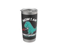 Ahora soy un dinosaurio imparable, divertido, T. Rex Vaso térmico de acero inoxidable de doble pared
