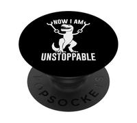Ahora soy un dinosaurio t-rex divertido imparable PopSockets PopGrip Adhesivo