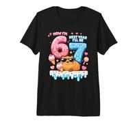 Ahora Tengo 6 años el próximo año cumpliré 7 Capibara 67 Ice Cream Birthday Camiseta Premium