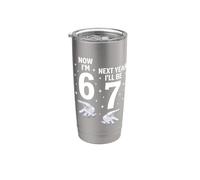 Ahora tengo 6 años el próximo año seré 7 Funny 67 6th Birthday Vaso térmico de acero inoxidable de doble pared