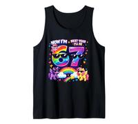 Ahora Tengo 6 El próximo año seré 7 Rainbow Unicorn 67 Meme Bday Camiseta sin Mangas