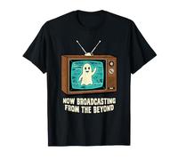 Ahora transmitiendo Desde el más allá del Velo Fantasma Halloween Divertido Camiseta