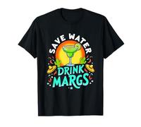 Ahorrar Agua Bebida Margs Alcohol Margarita Mexicanos Adulto Camiseta