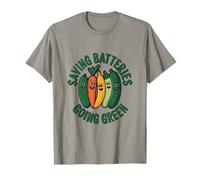 Ahorrar baterías volviéndose Verde Humor Vegetariano Vegano Camiseta