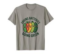 Ahorrar baterías volviéndose Verde Humor Vegetariano Vegano Camiseta