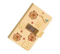 Ahorro - 11 x 2 x 17,8 cm lindo cuaderno con cerradura de combinación, organizador de dinero de piel sintética PP, planificador de presupuesto de 100 sobres | para el hogar, oficina, coche, viajes