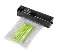 Ahorro de alimentos al vacío de cocina, unidad de embalaje de sello digital para control de frescura, almacenamiento multiusos con bandeja de líquidos extraíble, sellador para comidas, papas fritas de