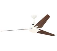 Ahorro Energía Ventilador de Techo Con Luz Eco Aviatos 162CM Blanco & Nogal