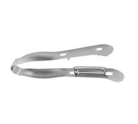 Ahorro manual - Pele verduras de acero inoxidable de doble cara con mango ergonómico - Accesorio de cocina para preparar ensaladas, jugos y uso en restaurante