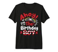 Ahoy I'm The Birthday Boy Pirata Party Niños Camiseta Premium