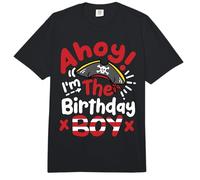 Ahoy I'm The Birthday Boy Pirata Party Niños Comfort Colors Adult Heavyweight T-Shirt