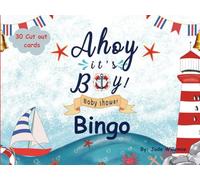 Ahoy It's a boy: Nautical-Themed Baby Shower Bingo Cut-Out Book