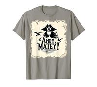 Ahoy, Matey! Pirata Mujeres Aventura Mar Bucanero Camiseta, Hombre, Pizarra, 3XL