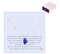 AHQCBWG Collar de cristal de mar para hermana del alma, joyería de vidrio marino para mujer, colgante de cristal de mar para uso diario y ocasiones especiales (azul)