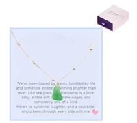 AHQCBWG Collar de cristal de mar para hermana del alma, joyería de vidrio marino para mujer, colgante de cristal de mar para uso diario y ocasiones especiales (verde)