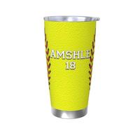 AHROZHOUIK Taza De Sófbol Personalizada Taza De Café Personalizado Nombre Número Divertido Viaje Decoración Vidrio Tazas Regalo Para Amantes Del Sófbol Familia Cumpleaños Navidad (estilo 3)