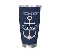 AHROZHOUIK Taza De Vaso Oceánico Personalizada Nombre Tema Náutico Decor Fiesta Copa De Barco Regalo Para Papá Esposo Hombres Amantes Del Océano Copa Del Capitán (estilo 27)