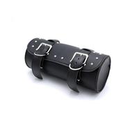 AHRPKAMERD Bolsas Sillín Motocicleta Bolsa Herramientas Universal para Motocicleta Cuero Sintético para Manillar Horquilla Delantera Alforja Rollo Bolsa Almacenamiento Trasero Alforjas(Black)