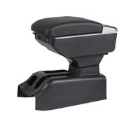 AHRPKAMERD Cojín Apoyabrazos Reposabrazos Interior para Coche para Golf 4 para Bora Caja De Almacenamiento Central con USB Y LED Accesorios De Repuesto(A Gray NO USB)